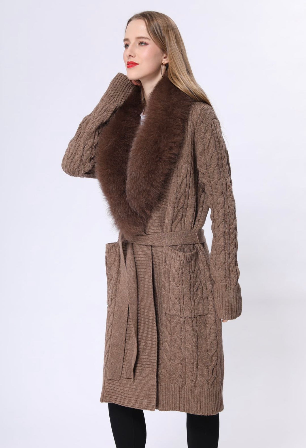 Luxurious Wrap knitted cardigan