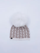 MI LOVES SIGNATURE MONOGRAM Adults hat with Synthetic fur pompom