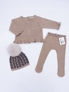 MI LOVES SIGNATURE Cashmere knit sweater with frilly details
