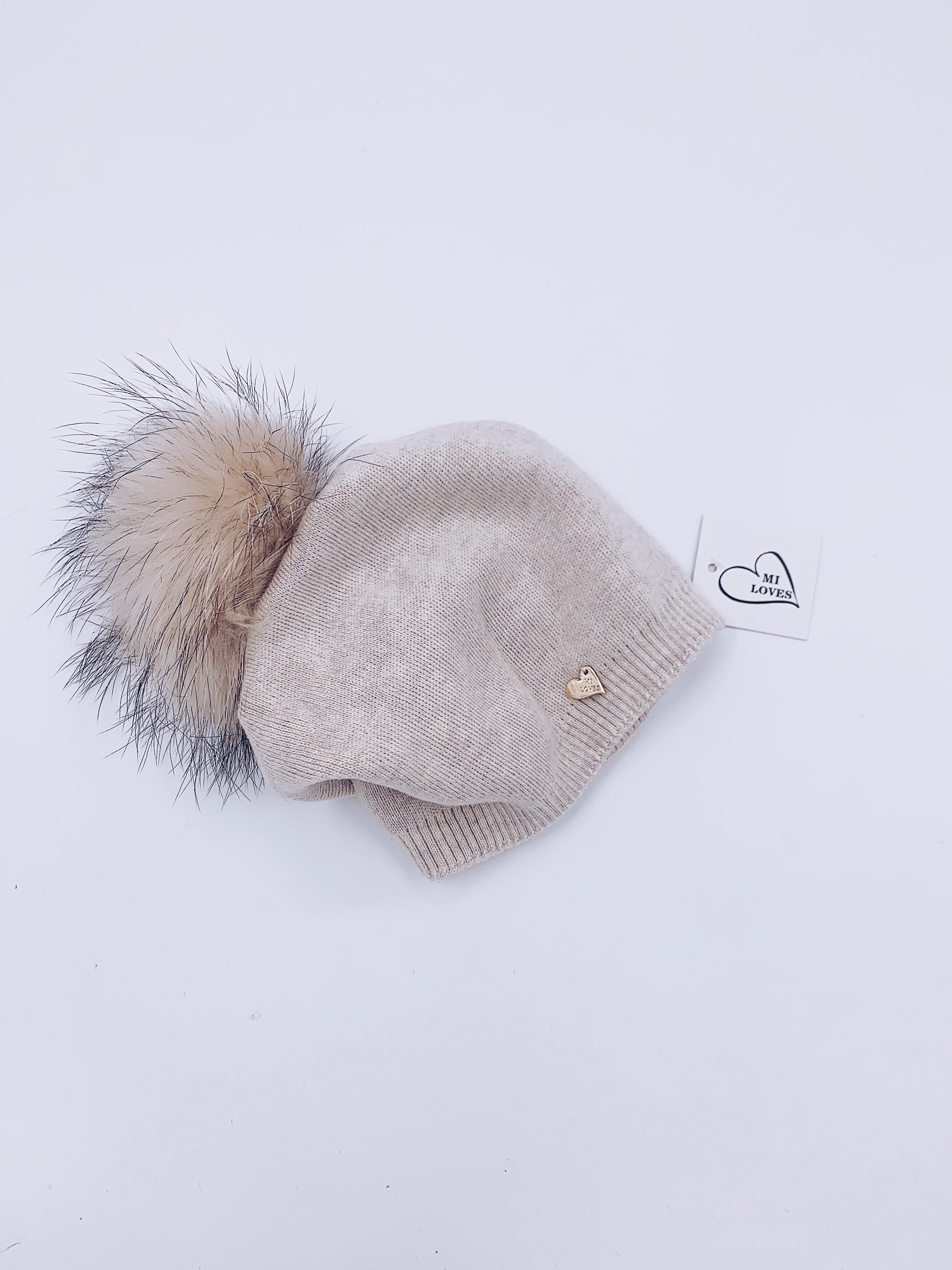 MI LOVES SIGNATURE RELAXED STYLE ADULT/BIG KIDS  BEANIE!!