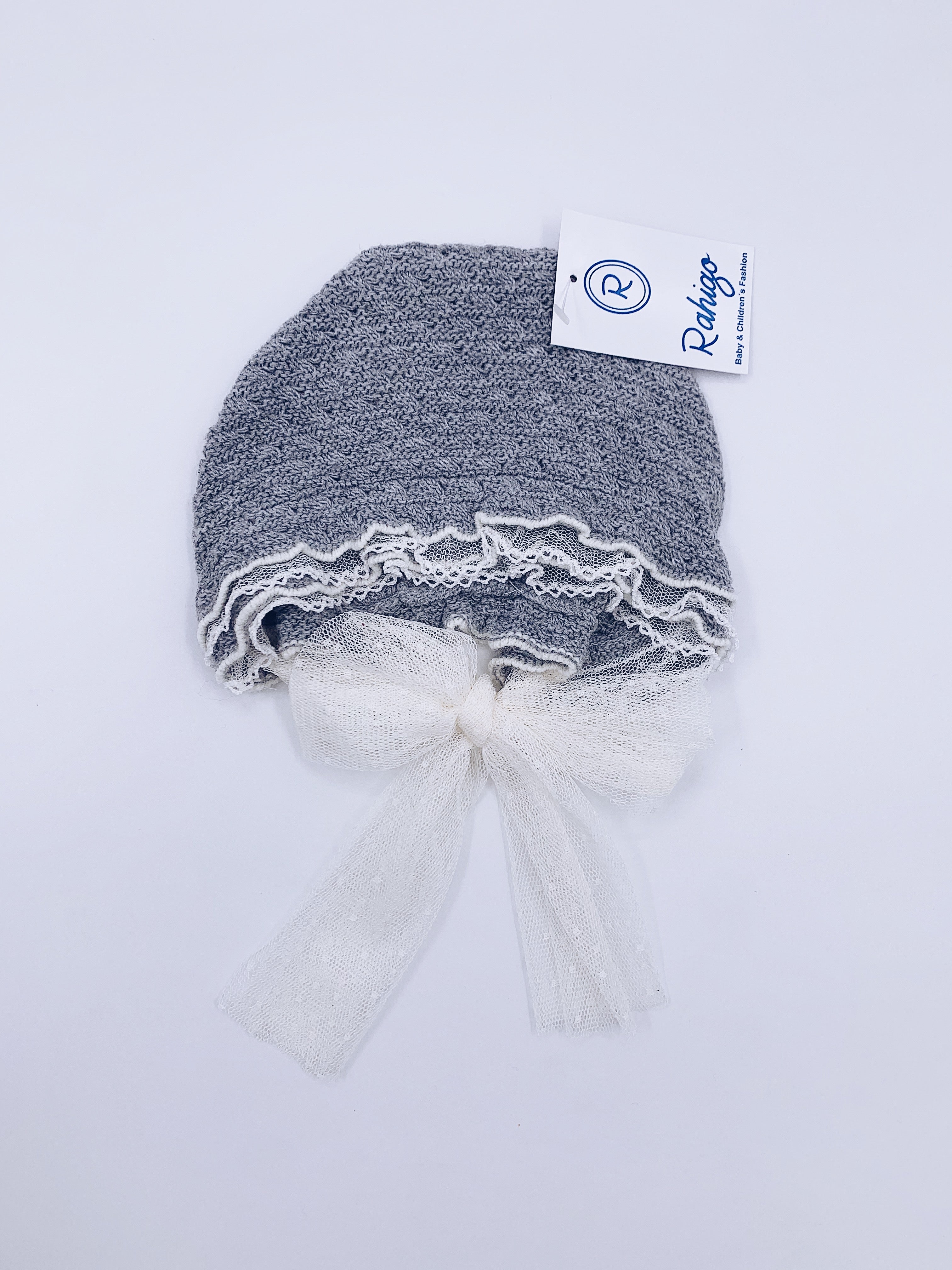 Rahigo knitted Bonnet with frills