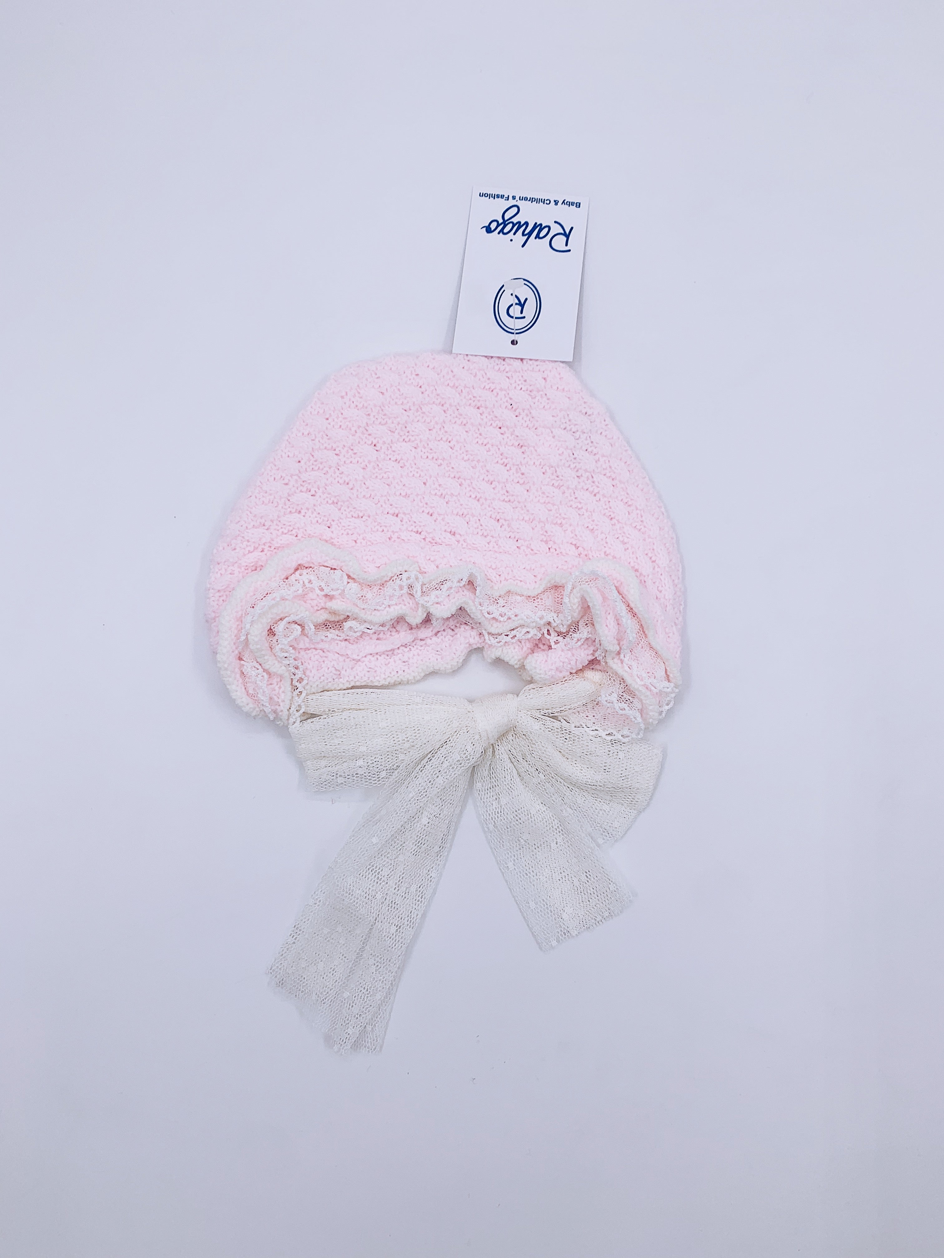 Rahigo knitted Bonnet with frills