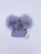 NEW!!MI LOVES Signature Angora Double pompom hat.