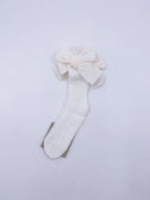 Beautiful knitted socks with Luxurious velvet bows