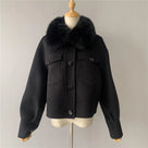 PRE ORDER (delivery in 2 weeks)MI LOVES SIGNATURE ELITE Collection Adult cashmere jacket with Fox fur trim