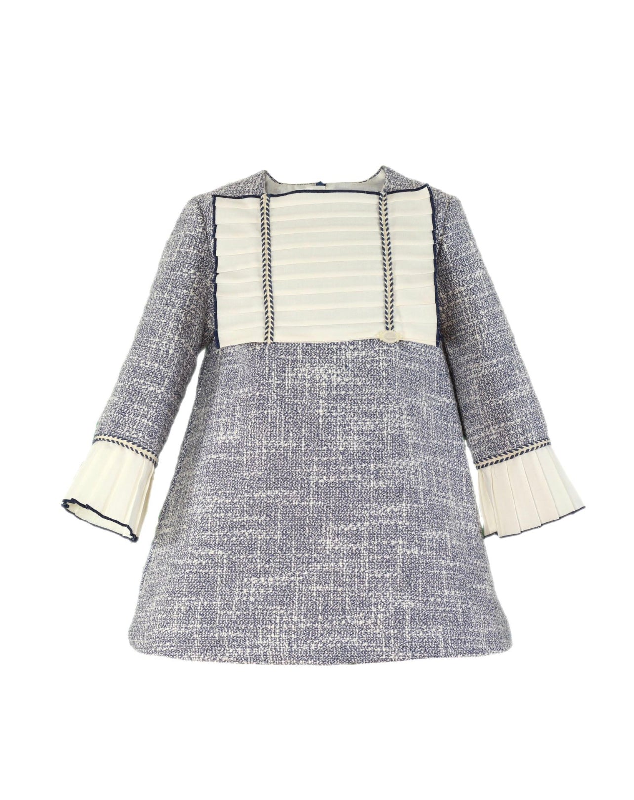 MI LOVES  Tweed A Line Dress with Frill details.