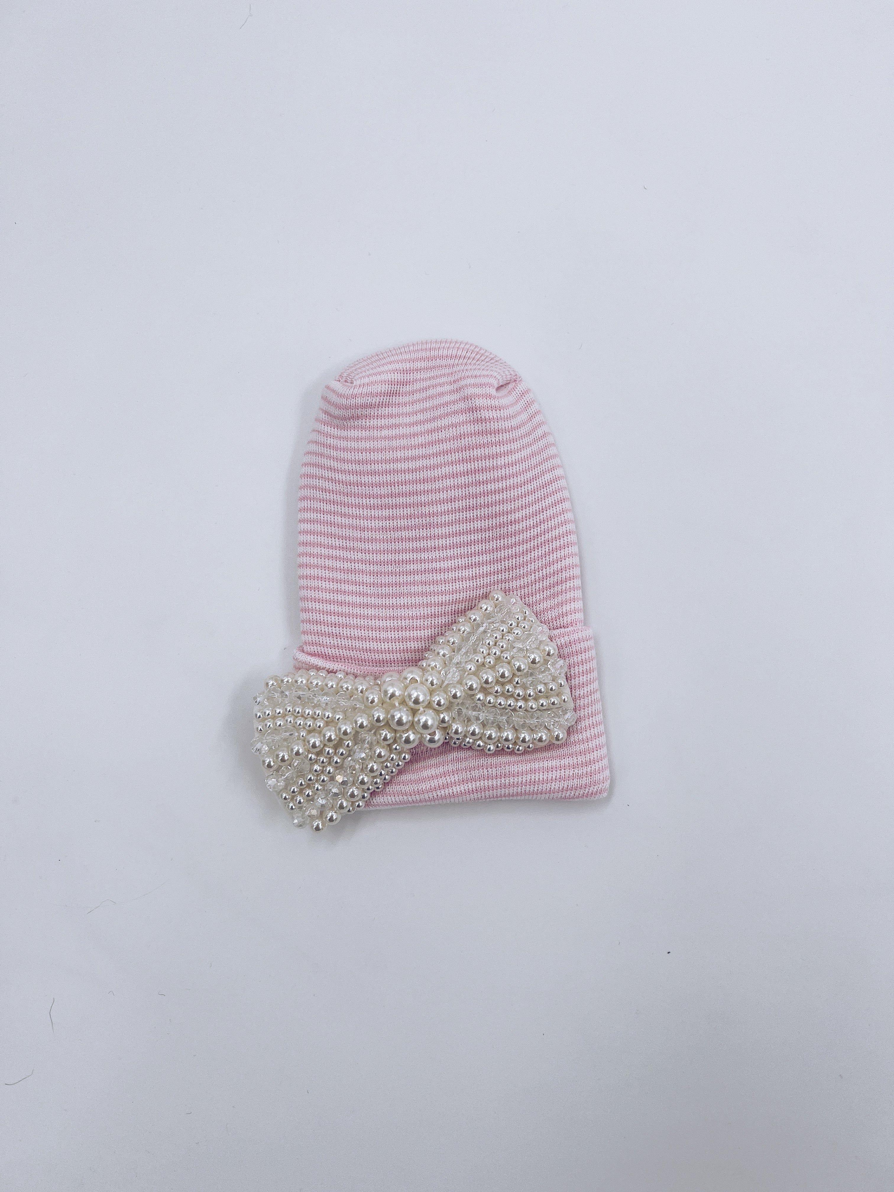 Baby hospital Hat with Bow details