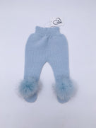 MI LOVES SIGNATURE Knitted pompom Leggings.