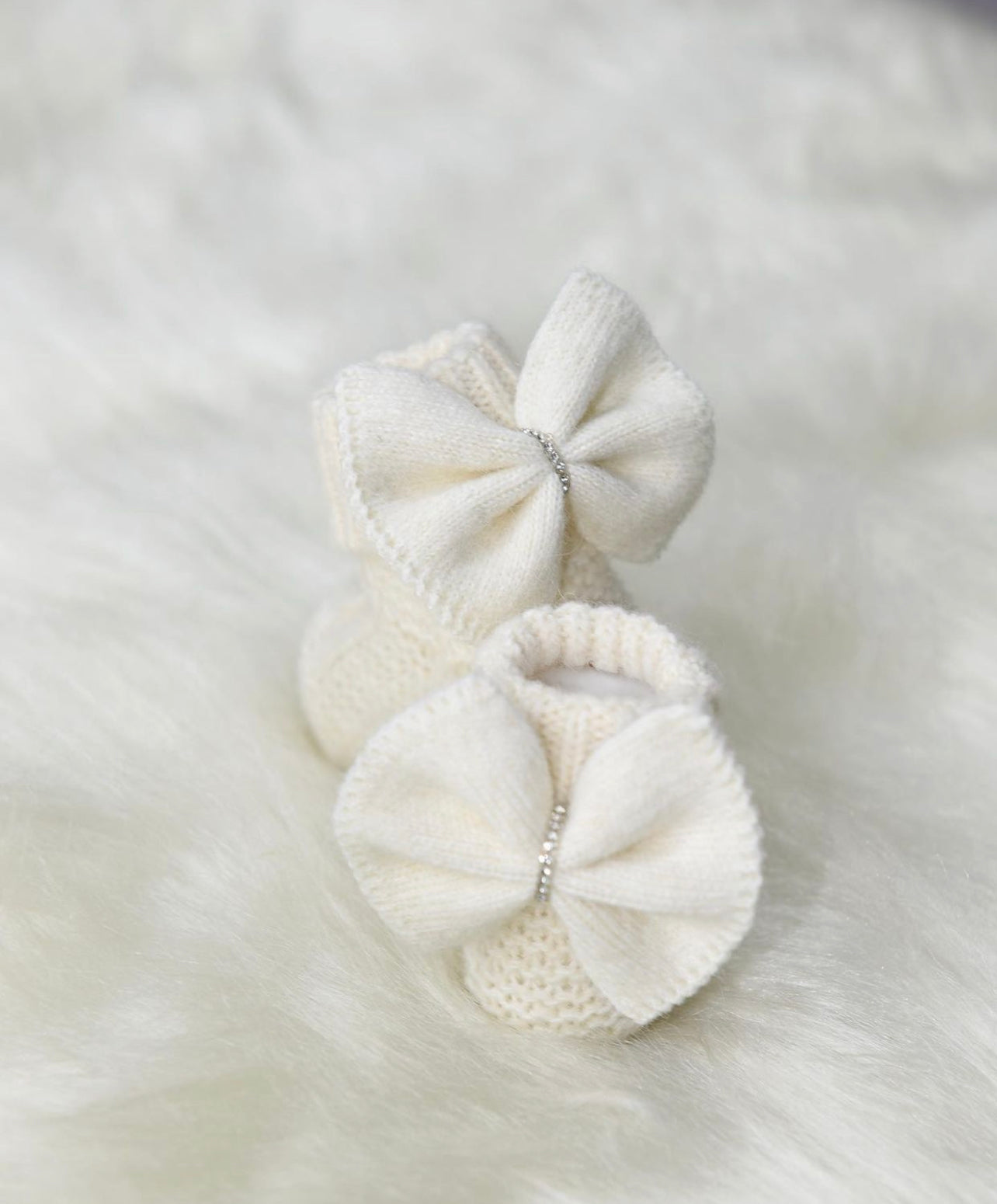 MI LOVES SIGNATURE Knitted Bow BOOTIE