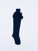 Beautiful Knitted High Knee Socks With Velvet Bows